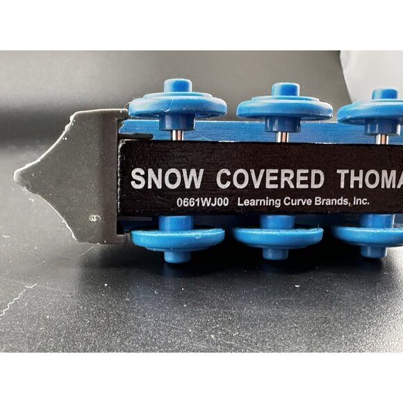 Snow Covered Thomas Wooden Railway Vtg 2003 Train Engine Learning Curve Limit-1 - Picture 11 of 15